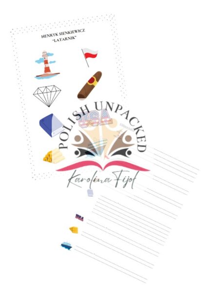 Ikony (obrazki) do lektury "Latarnik" Henryka Sienkiewicza, język polski, egzamin ósmoklasisty, lektura obowiązkowa klasa 7-8