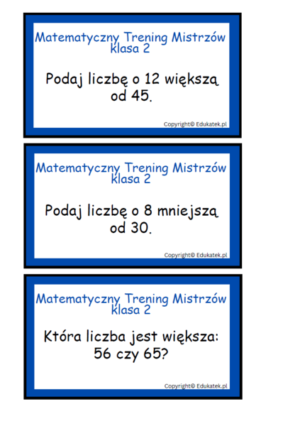 Matematyczny trening mistrzów - klasa 2
