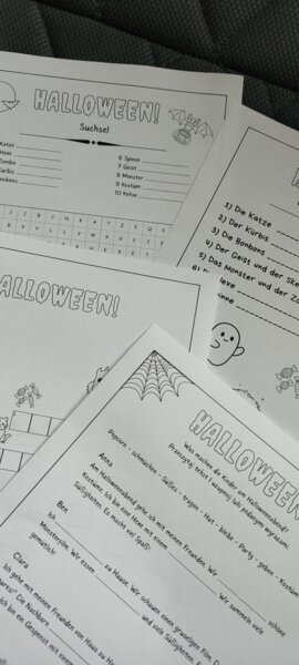 Halloween Arbeitsblätter niemiecki
