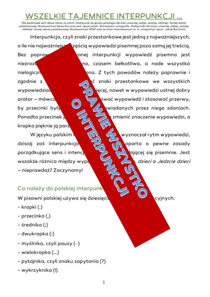 Interpunkcja - skrypt