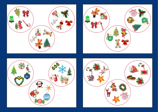 BOŻE NARODZENIE – dooble – biblioteka – świetlica – przedszkole – 36 szt. - wersja 2