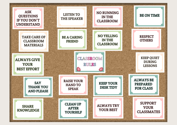 Gazetka szkolna "Zasady w klasie"