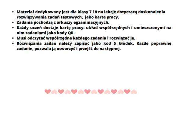 Zadania egzaminacyjne na Walentynki.