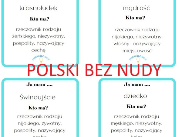 Ja mam, kto ma - Rzeczownik