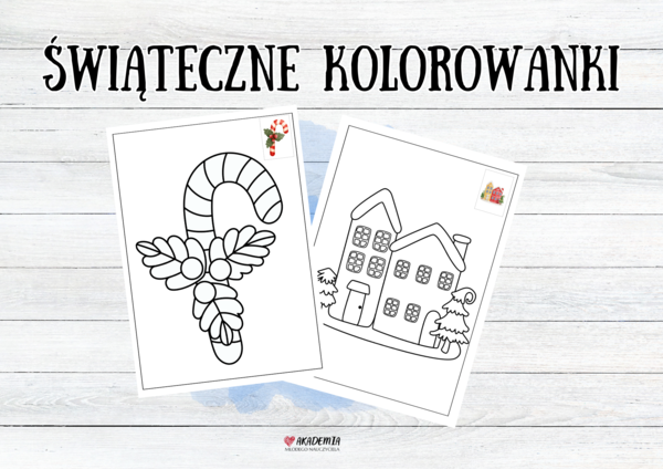 KOLOROWANKI ZIMA BOŻE NARODZENIE