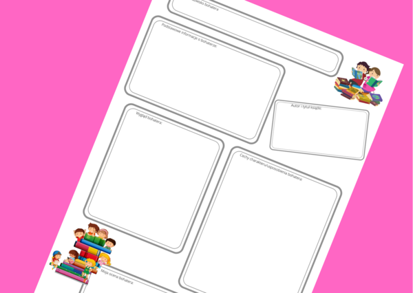 Bohater literacki - karta pracy