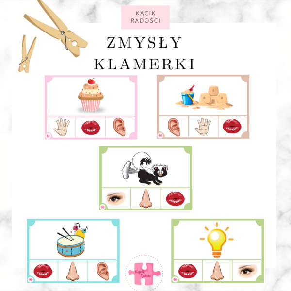 Zmysły - klamerki