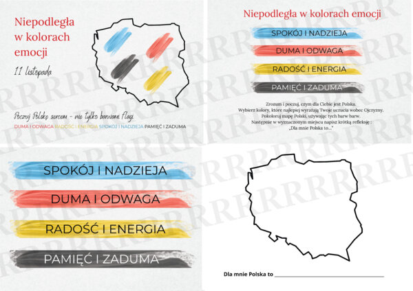 Karta pracy - "Niepodległa w kolorach emocji"