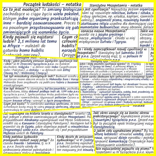 Pierwsi ludzie i najstarsze cywilizacje – komplet notatek