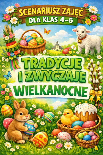WIELKANOC: Tradycje i zwyczaje wielkanocne – scenariusz zajęć dla klas 4–6; edytowalny; lekcja wychowawcza; godzina wychowawcza