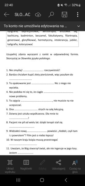 Zadanie do pracy ze Słownikiem języka polskiego