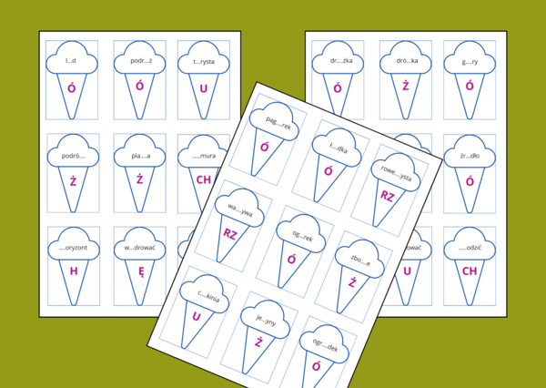 Wakacyjna ORTOGRAFIA – układanka – wakacje - lato – ćwiczenia ortograficzne – 5 str.