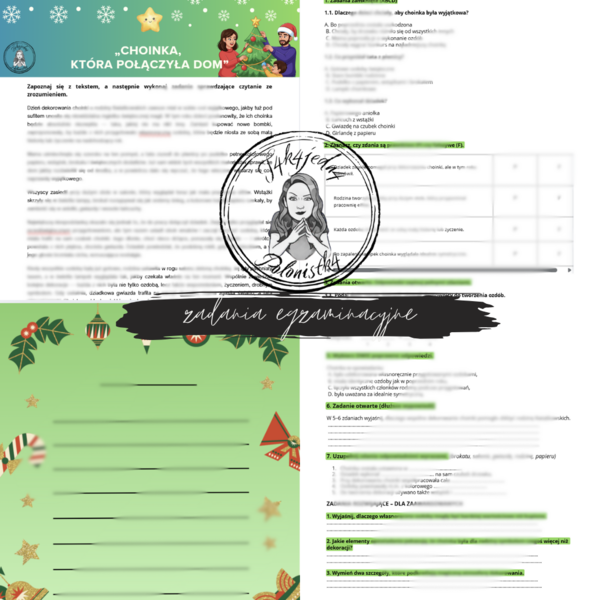 ✨🎄 Choinkowe Czytanie ze Zrozumieniem – zestaw egzaminacyjny dla klas 4-6