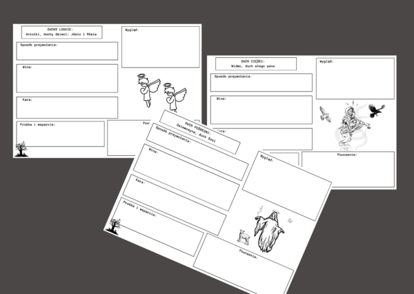 "DZIADY cz. II" - karty pracy - egzamin - kl.7-8