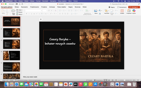 Cezary Baryka jako everyman