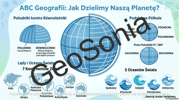 Przez lądy i oceany geografia klasa 5 sketchnotka