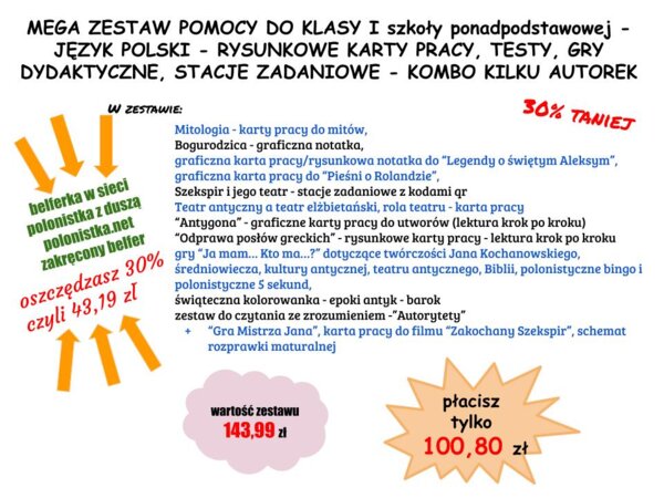 Zestaw do klasy 1 szkoły ponadpodstawowej
