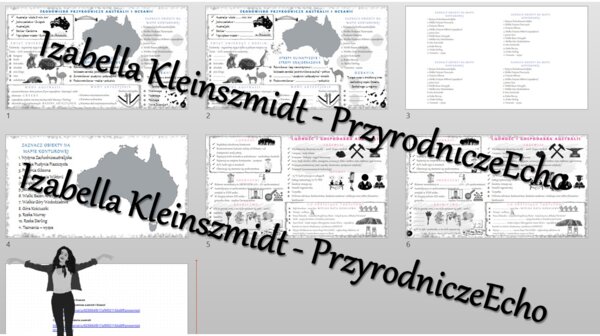Zestaw sketchnotek i kart pracy + gratisowe linki do prezentacji multimedialnych niekomercyjnych wykonanych w genial.ly do indywidualnego pobrania i użycia do celów niekomercyjnych. Geografia 8, „Australia”