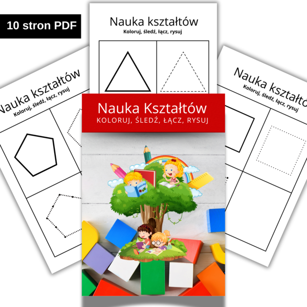 Nauka Kształtów : Koloruj, Śledź, Łącz, Rysuj.