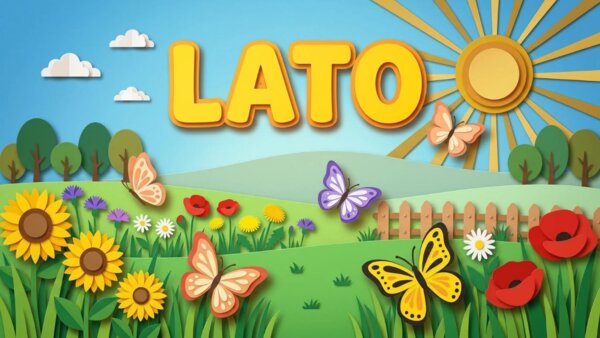 Lato - prezentacja edukacyjna/gazetka szkolna o przyrodzie, wakacjach i bezpieczeństwie