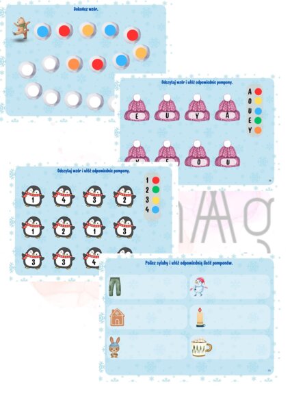 Zimowe ćwiczenia z pomponami