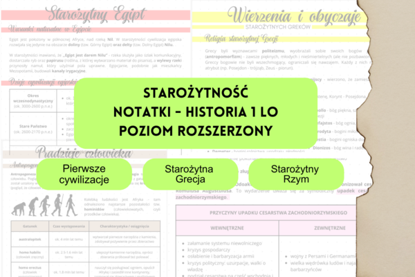 STAROŻYTNOŚĆ - notatki historia 1 LO poziom rozszerzony