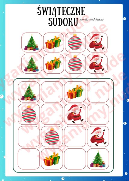 Świąteczne sudoku