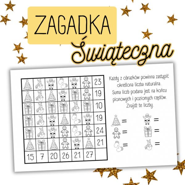 ZAGADKA LOGICZNA - Święta Bożego Narodzenia/Mikołajki