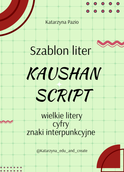 Szablon liter – kaushan – wielkie