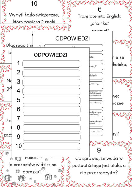 Świąteczne Podchody Mikołajkowe – gra terenowa dla klas 4–8