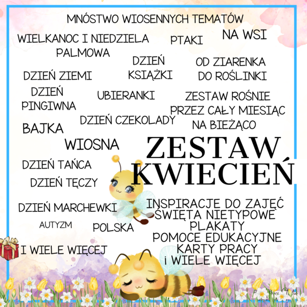 Zestaw KWIECIEŃ - Materiały edukacyjne