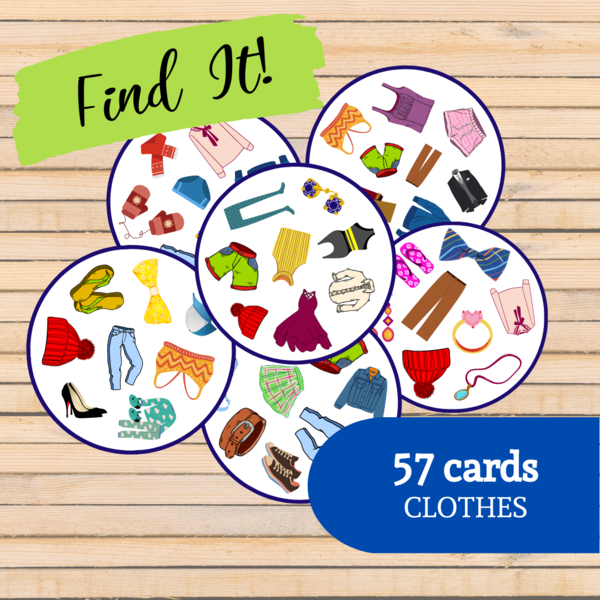 Find It! - Clothes | Gra typu Dobble | Ubrania