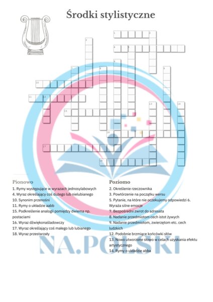 Środki stylistyczne - krzyżówka
