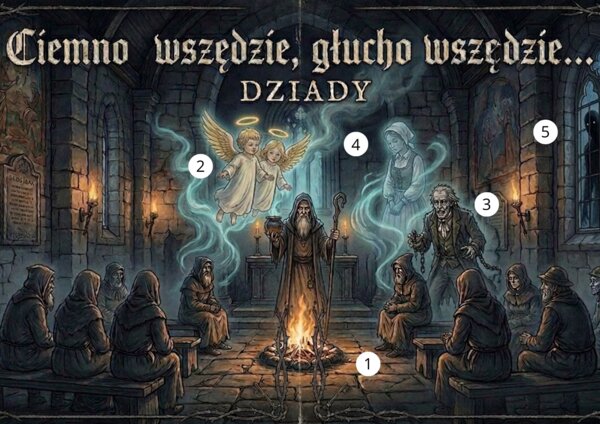 "Dziady" - muzyczna lekcja o winie i karze.