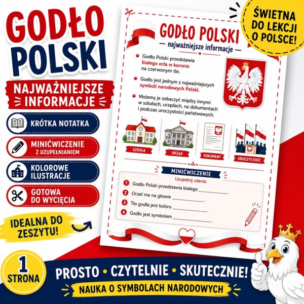 Wklejka. Godło Polski - najważniejsze informacje
