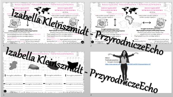 Minizestaw na temat „Rozciągłość równoleżnikowa i południkowa” – sketchnotka + karta pracy w power point + gratisowy link do prezentacji multimedialnej niekomercyjnej wykonanej w genial.ly do indywidualnego pobrania i użycia do celów niekomercyjnych. Geo