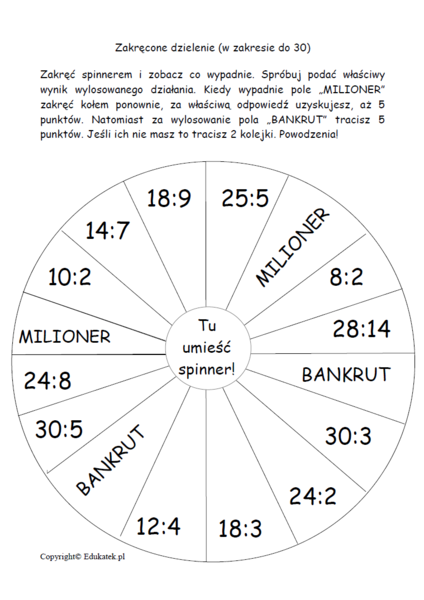 Zakręcone dzielenie - gry matematyczne