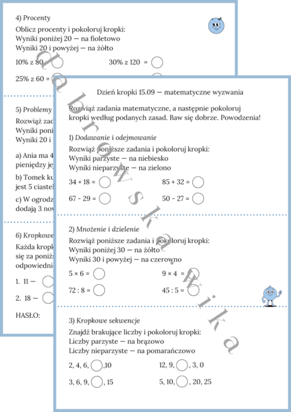 Dzień Kropki - matematyczne wyzwanie