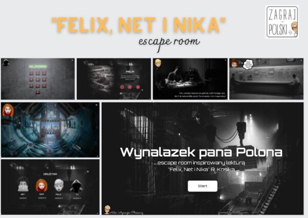 Wirtualny escape room - "Felix, Net i Nika" Rafała Kosika