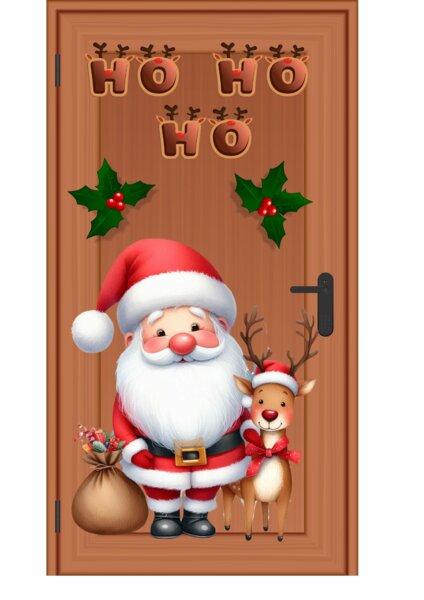 MIKOŁAJ - dekoracja na drzwi (pdf)