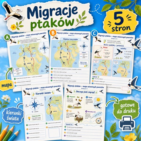 Migracje ptaków - mapa wiosennych powrotów