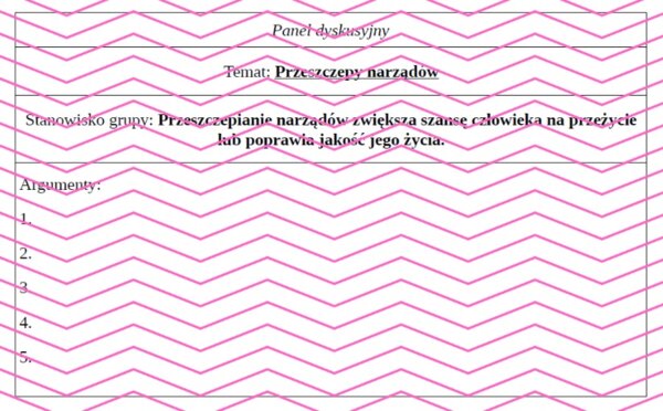 Zaburzenia układu odpornościowego - panel dyskusyjny / debata szkolna. Biologia klasa 7.