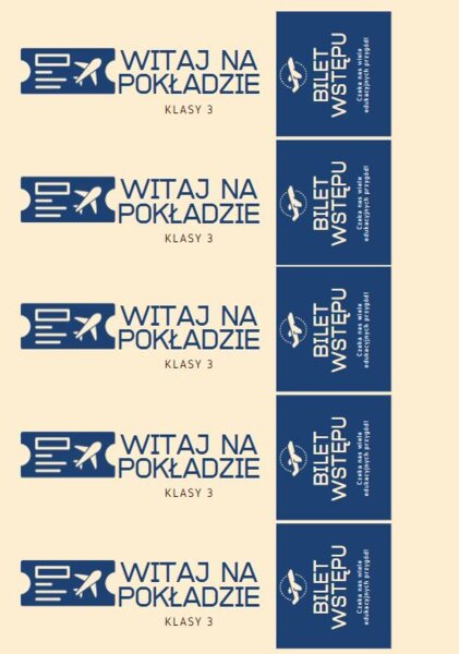 Bilet Wstępu do Klasy 3 - do druku na 4A