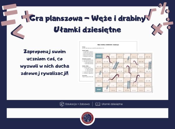 Gra planszowa | Ułamki dziesiętne | Matematyka