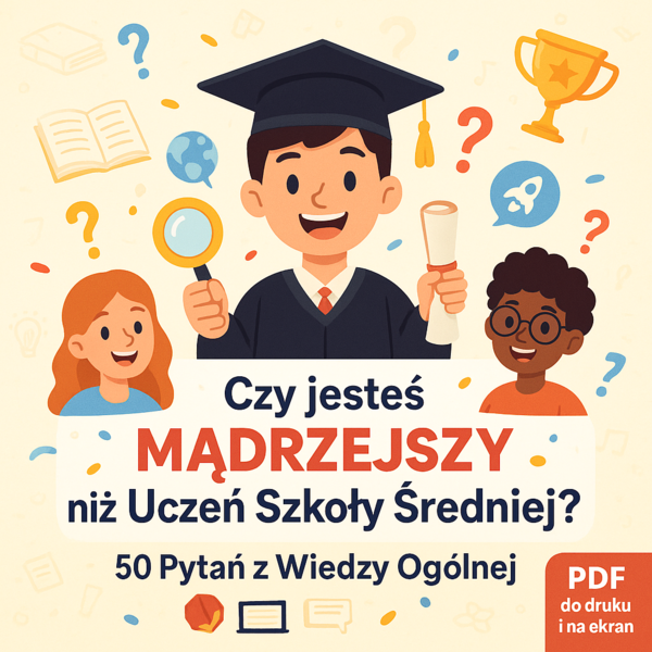 Czy jesteś MĄDRZEJSZY niż uczeń szkoły średniej? 50 pytań z wiedzy ogólnej