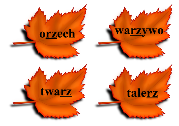 Jesienna ortografia - dekoracja