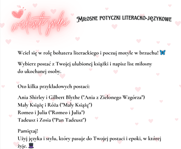 Walentynki! Miłosne, małe i duże literacko-językowe podróże!