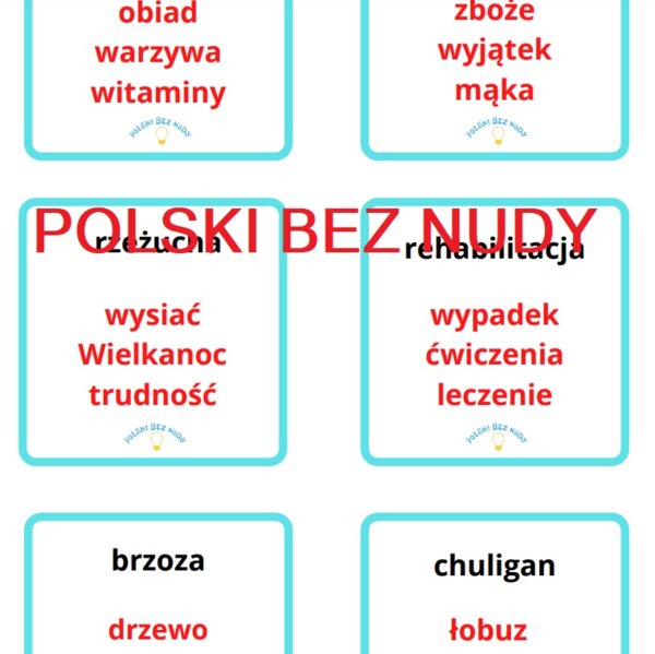 Taboo - rzeczowniki z trudnością ortograficzną