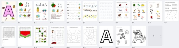 Litera A- zadania dla zerówki 6latka UTRWALACZ