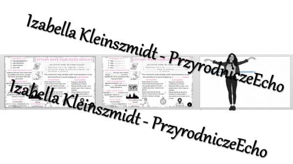Minizestaw na temat „Czytamy mapę najbliższej okolicy„ – sketchnotka + karta pracy w power point + gratisowy link do prezentacji multimedialnej niekomercyjnej wykonanej w genial.ly do indywidualnego pobrania i użycia do celów niekomercyjnych. Geografia 5